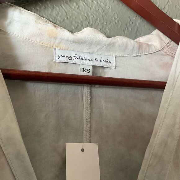 NWT Young Fabulous & Broke Raine Tie Dye Wrap Shirt Dress XSmall - Picture 6 of 10